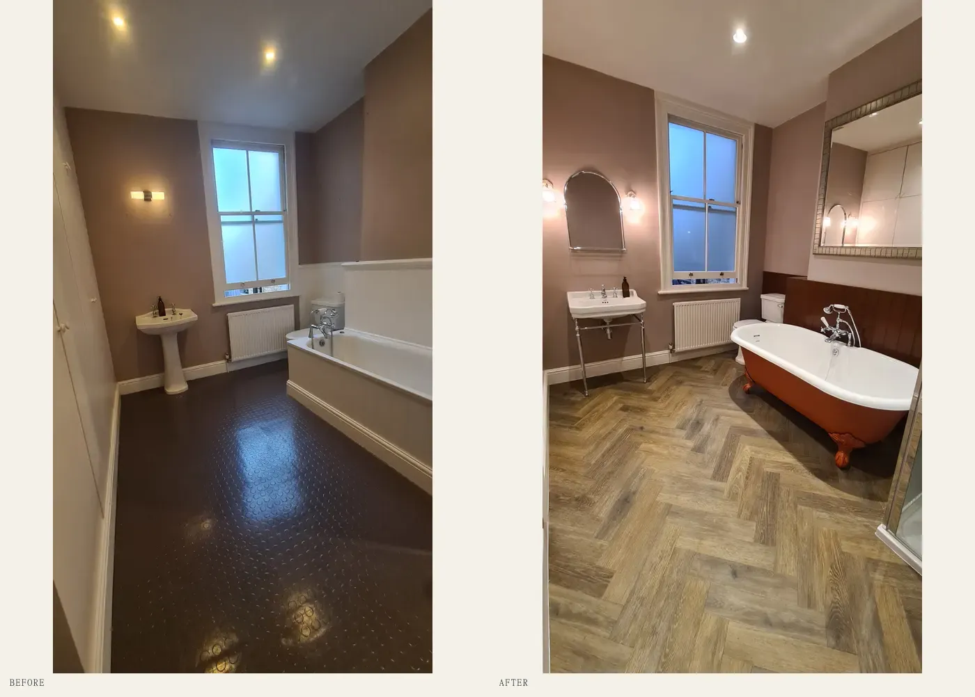 Bathroom — before & after in SW5