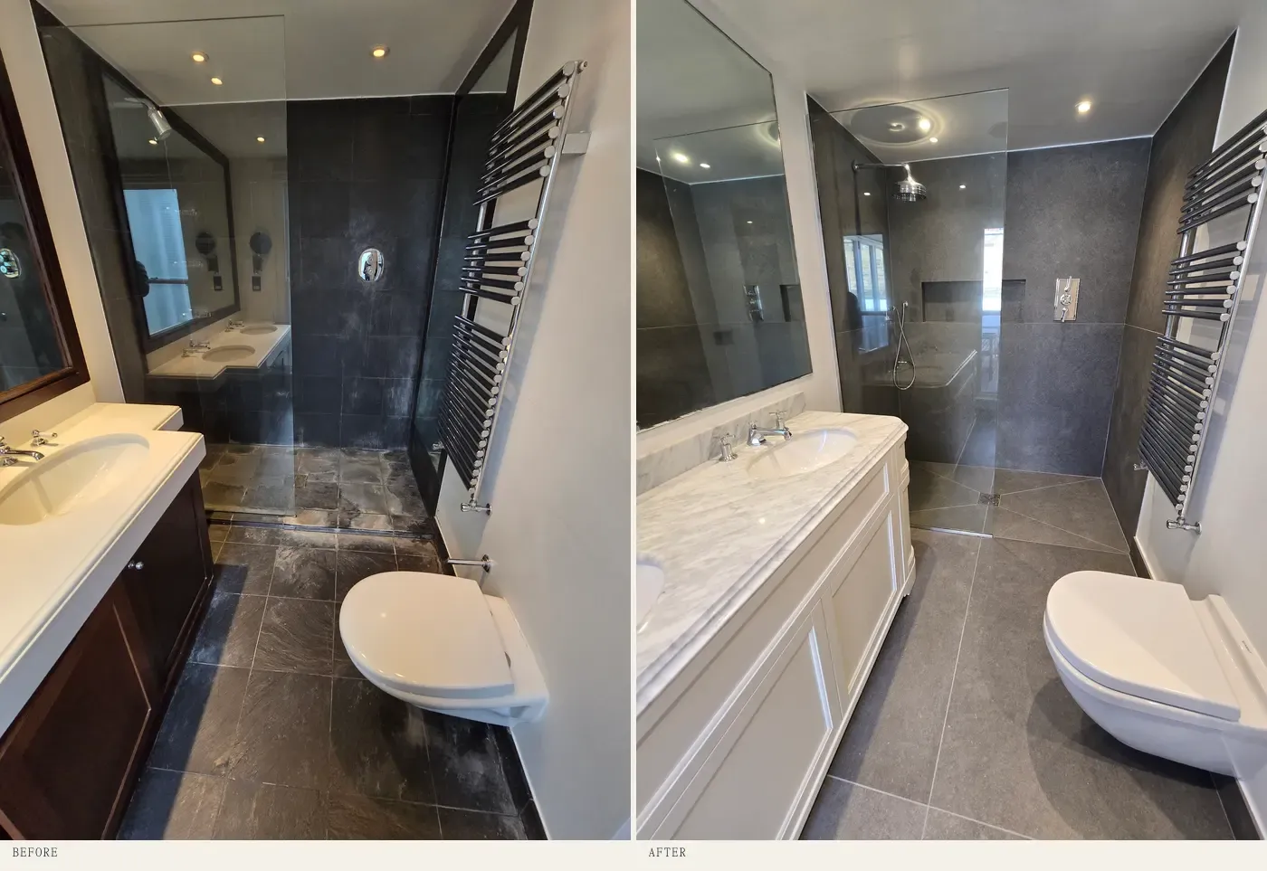 Bathroom — before & after in SW7