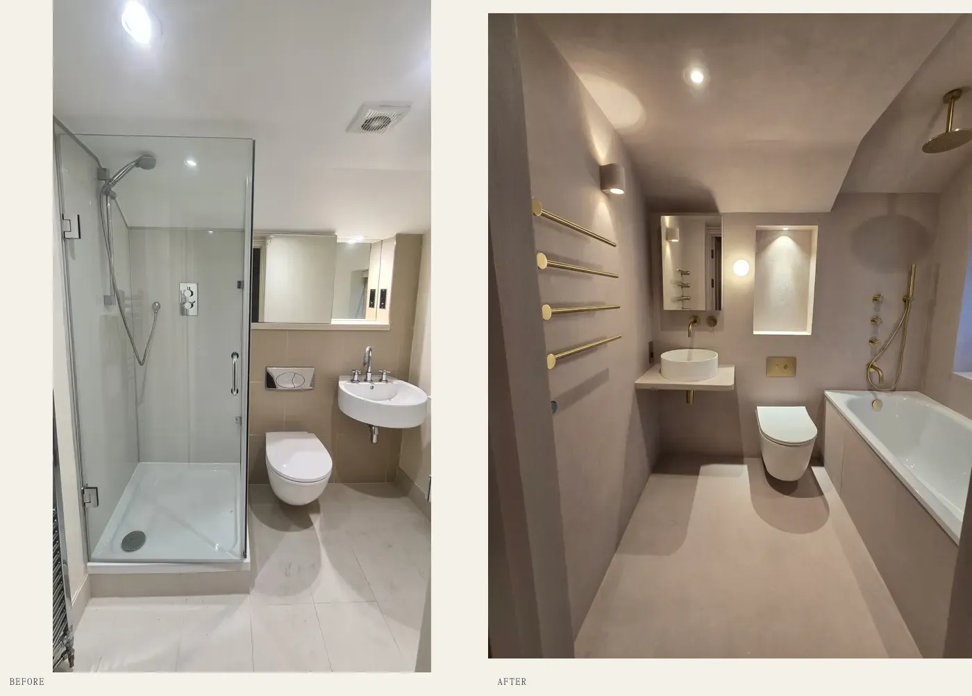 Bathroom — before & after in SW1