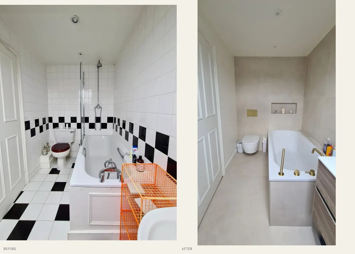 Bathroom — before & after in SW6