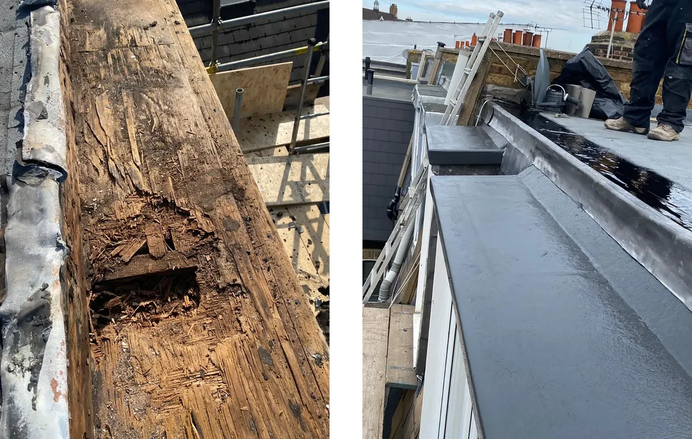 Window repair — before & after in SW6