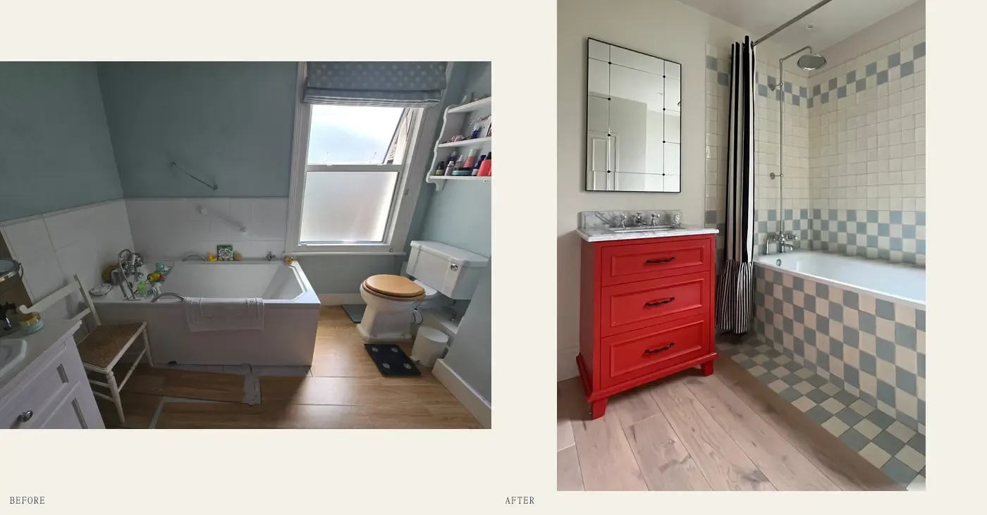 Bathroom — before & after in W1