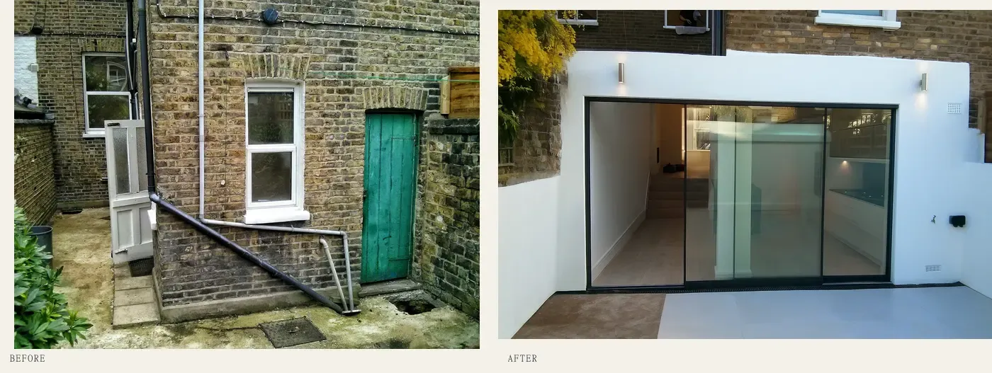 Rear extension — before & after in W12