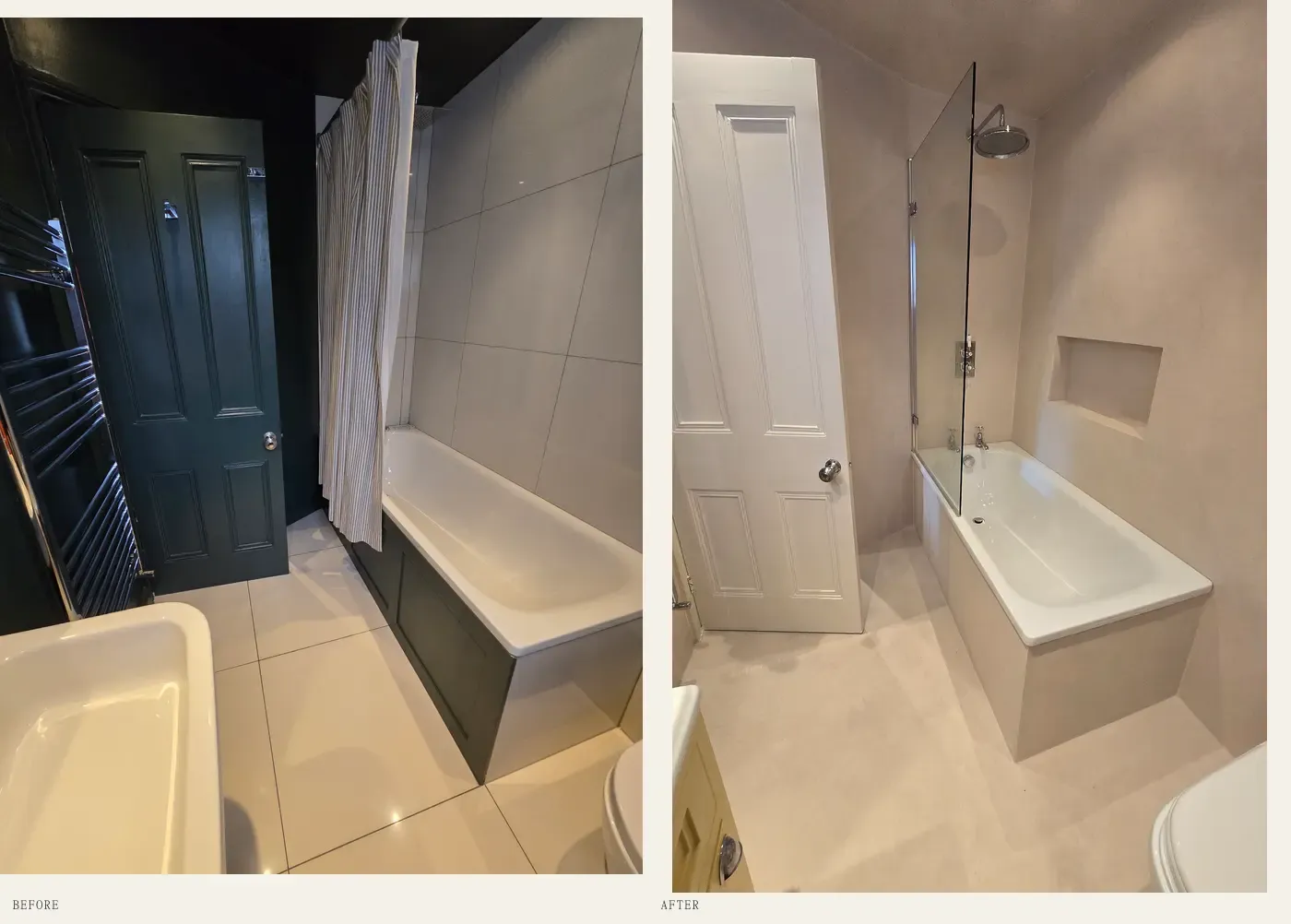 Bathroom — before & after in SW6