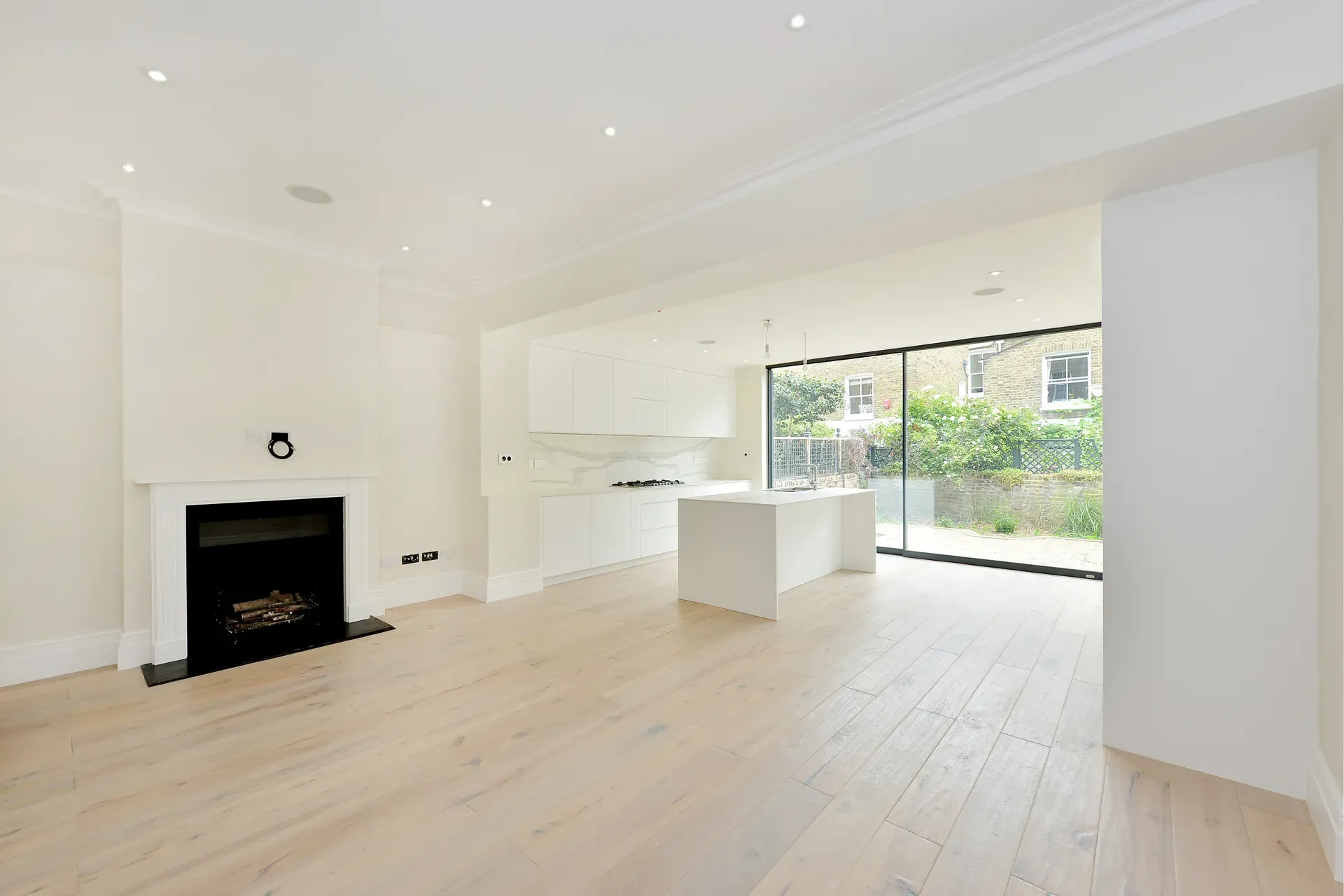 Open plan kitchen and reception refurbishment by Always There in West London