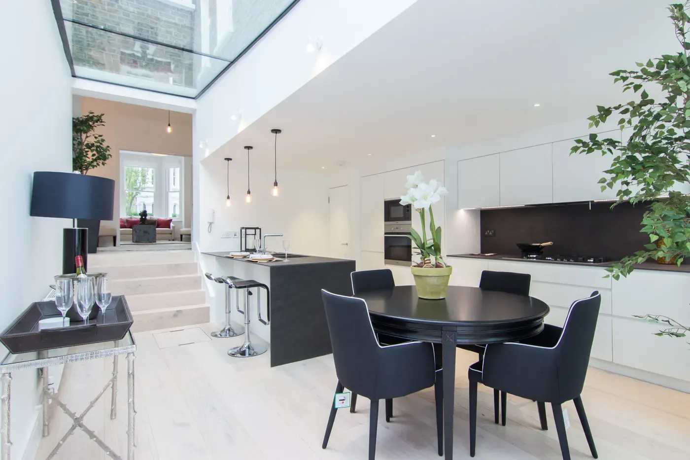 Kitchen to reception in W12