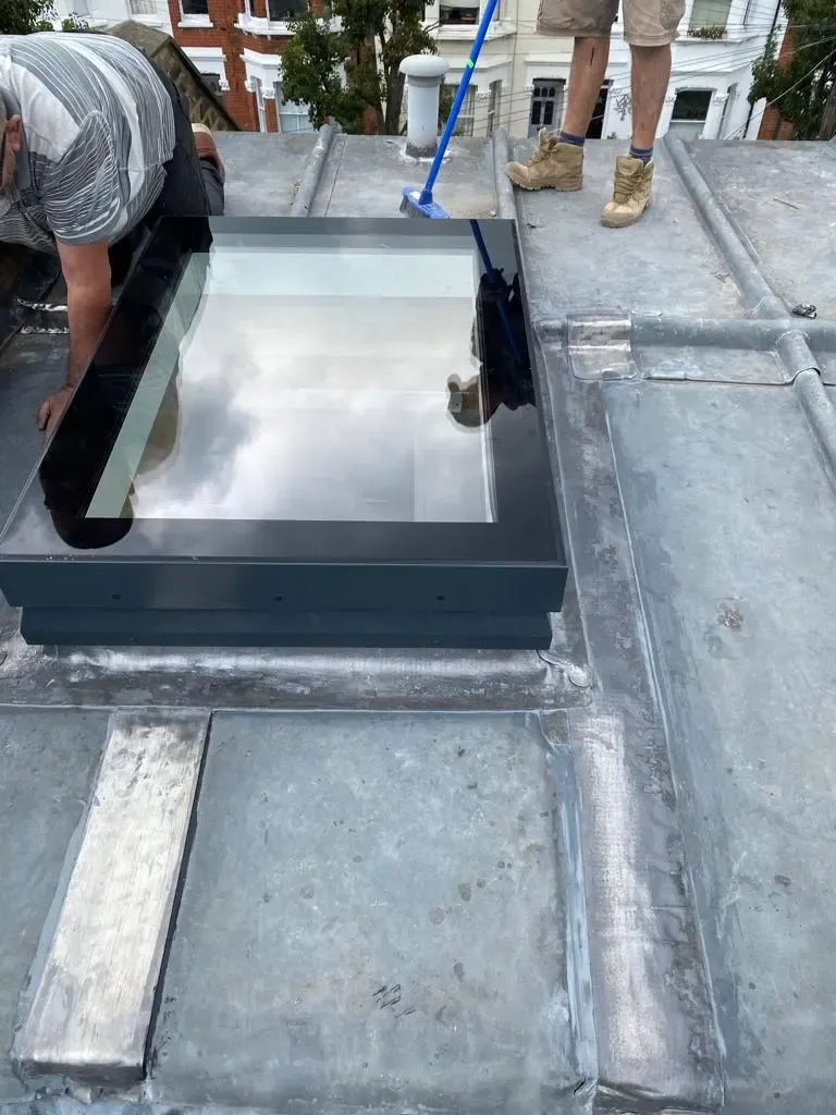 Skylight installed and leaded in SW5