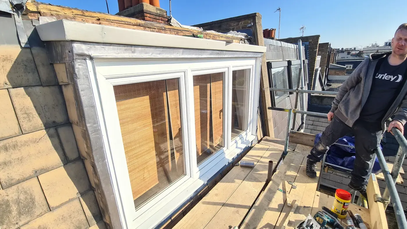 Dormer window renewed, with new leadwork in SW6