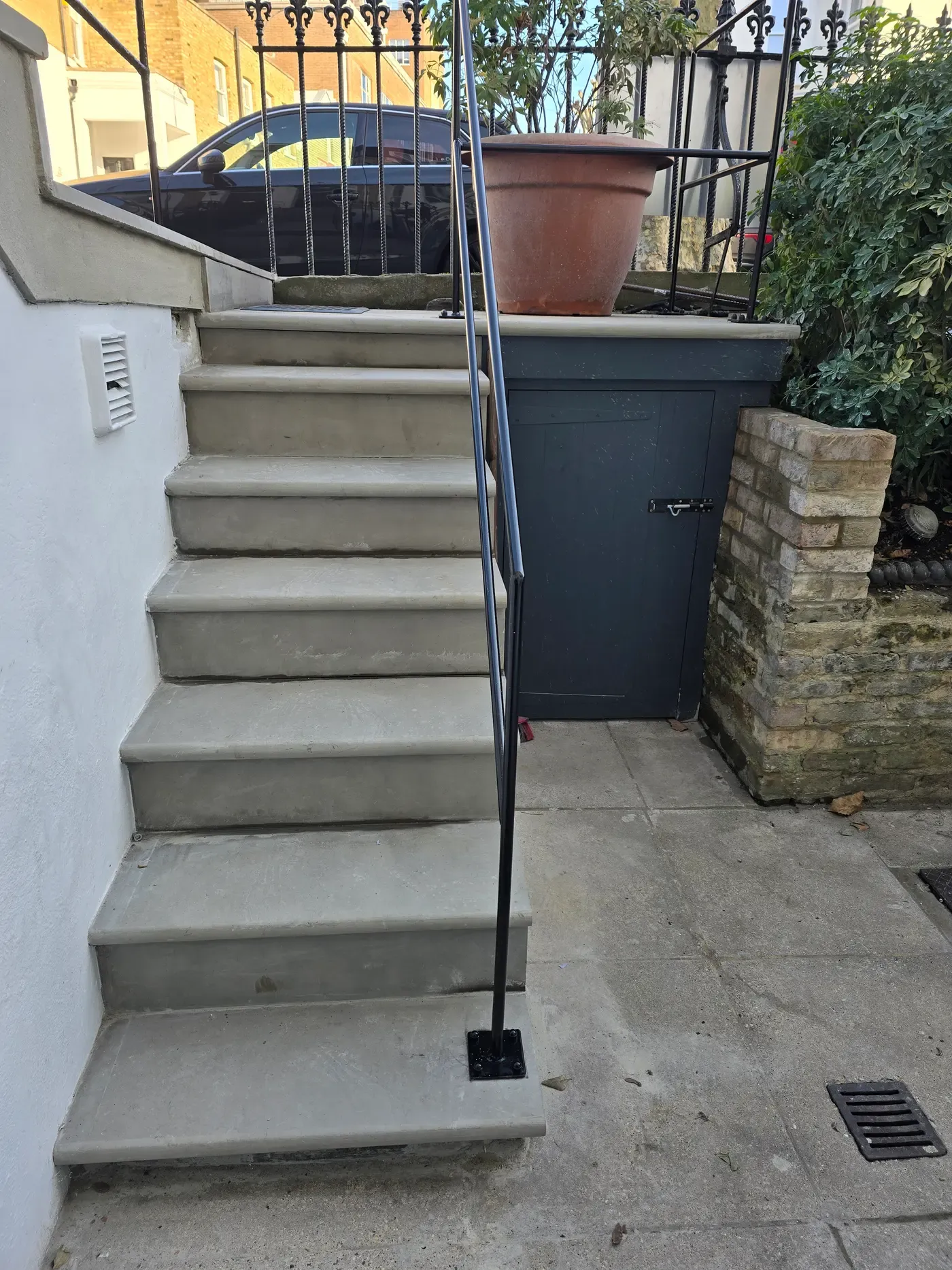 Front steps rebuilt in stone in SW6