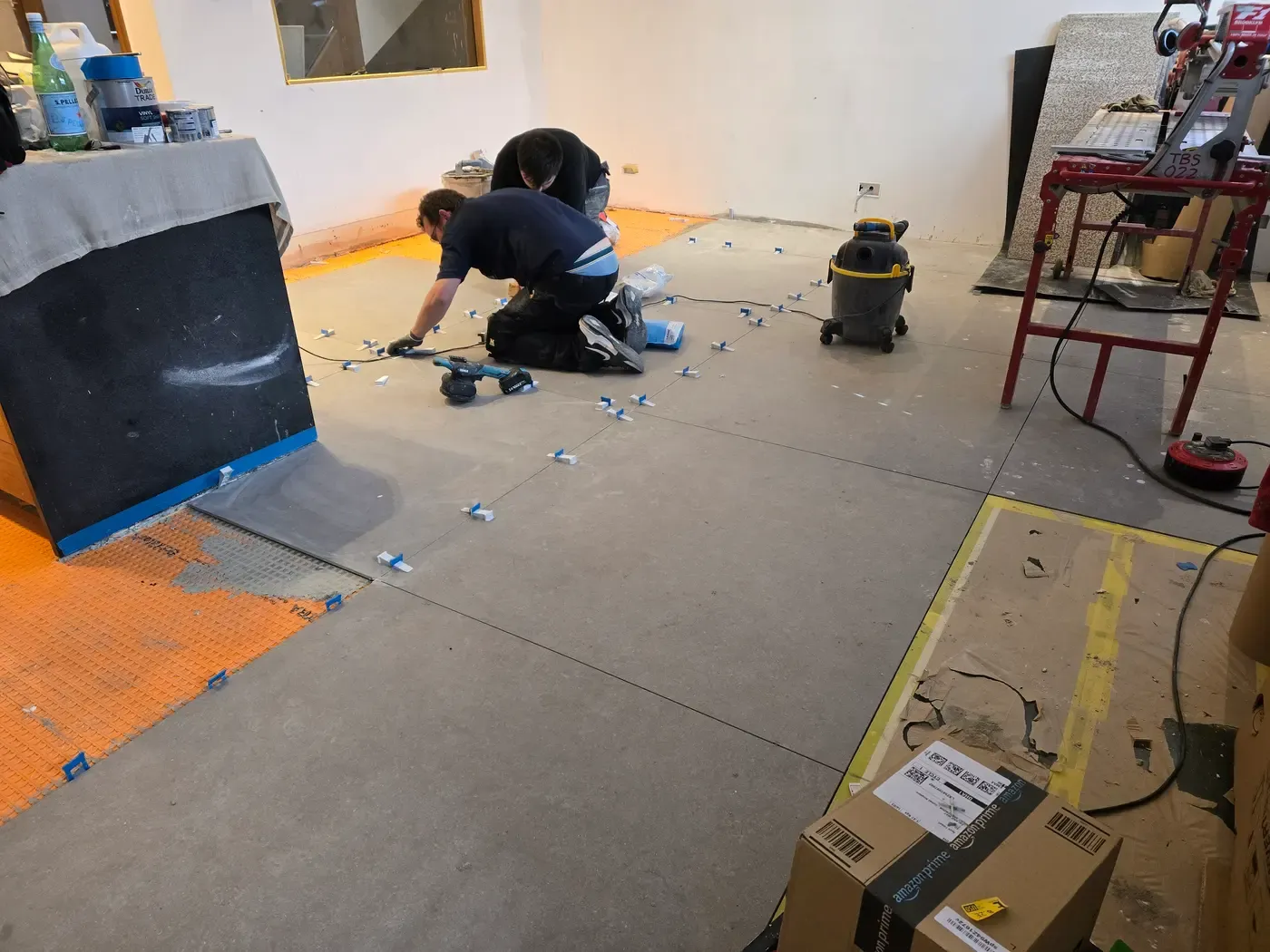 Laying floor tiles in SW7
