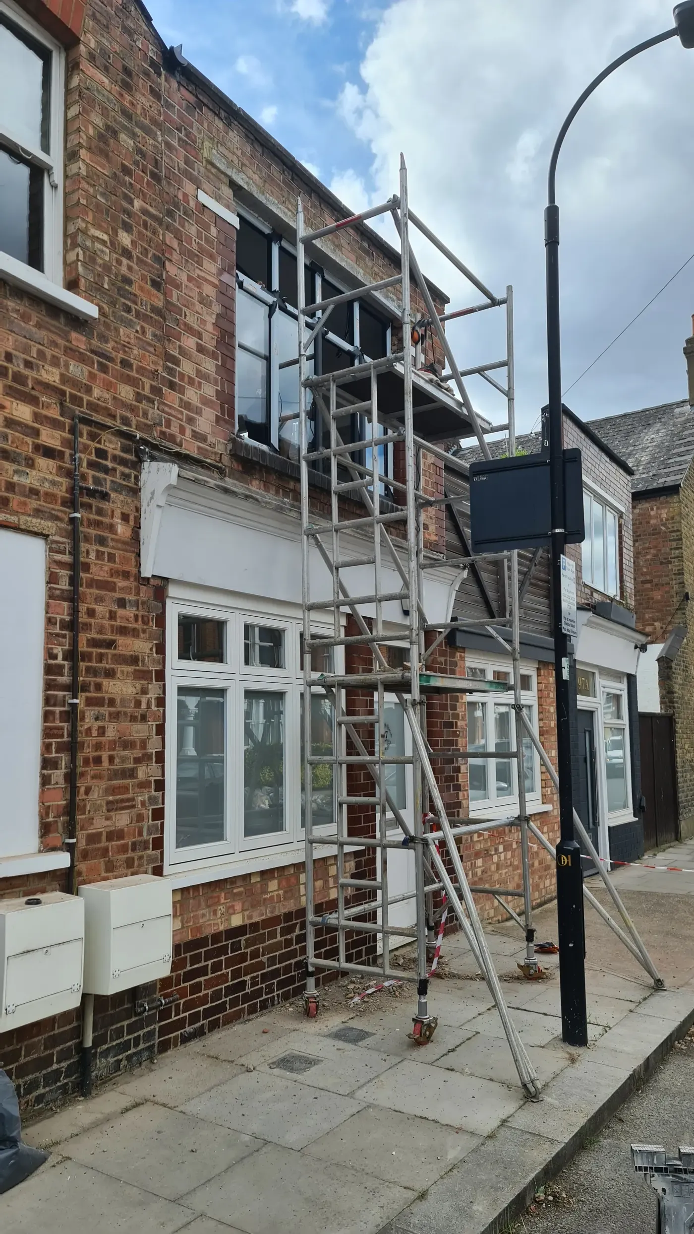 Window replacement in progress in W12
