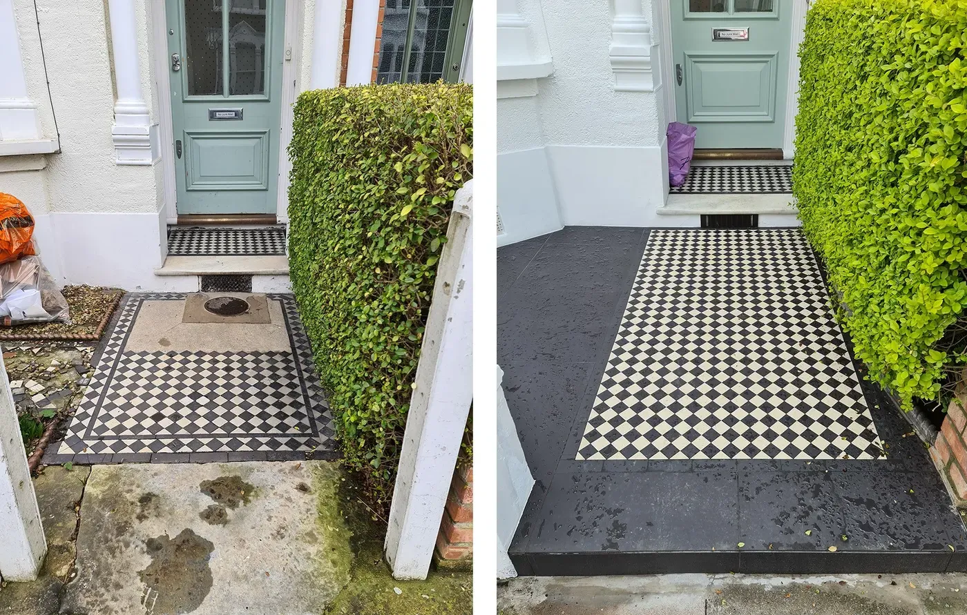 Exterior tiling in SW12