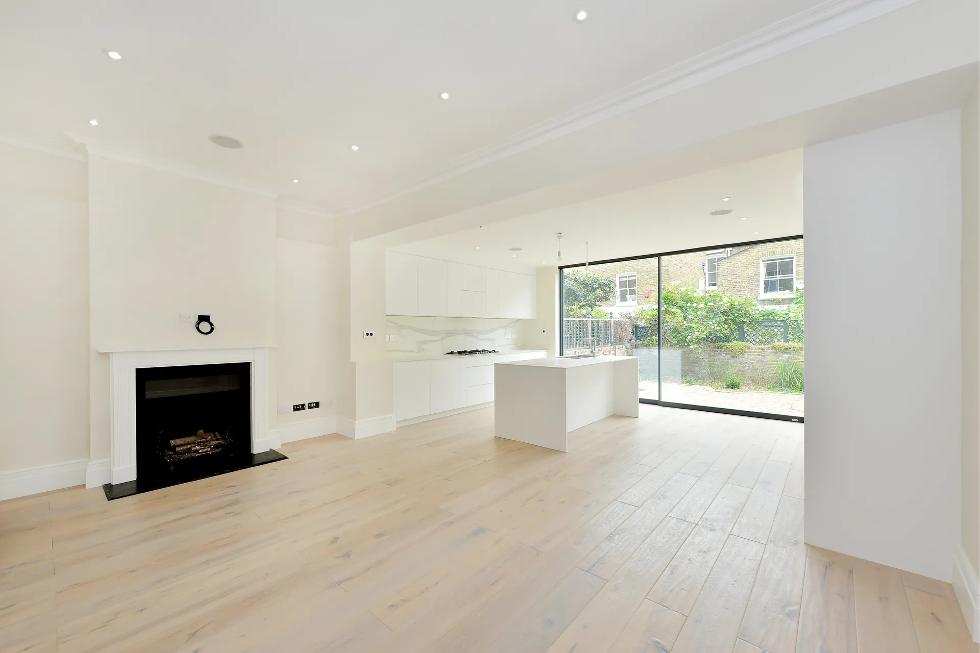 Open plan kitchen and reception refurbishment by Always There in West London