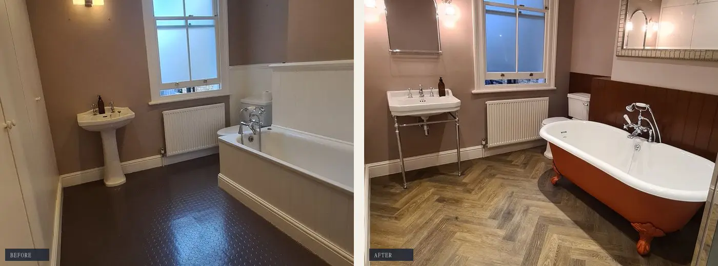 Bathroom — before & after in SW5