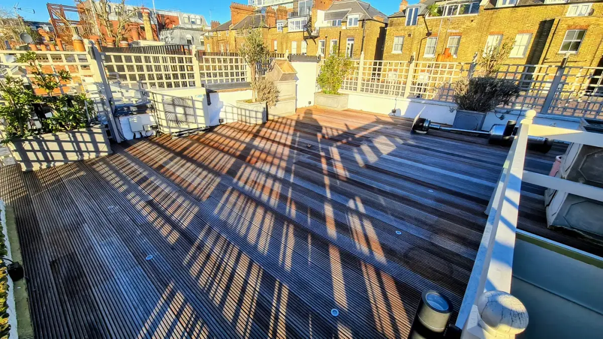 New roof-terrace decking in SW7
