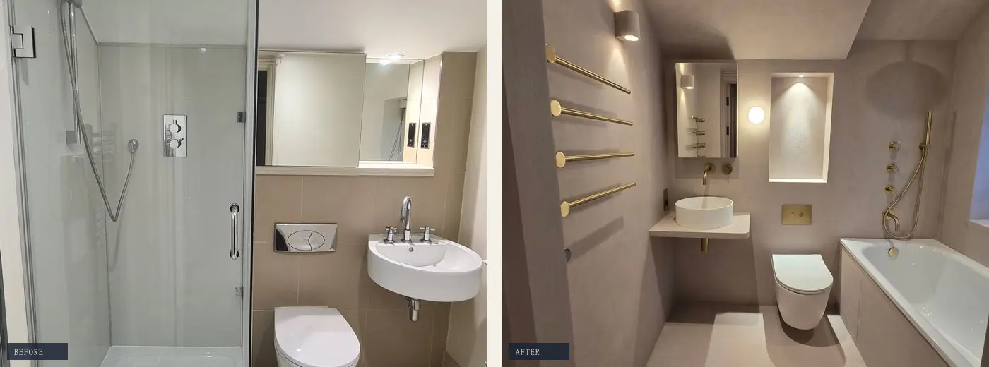 Bathroom — before & after in SW1