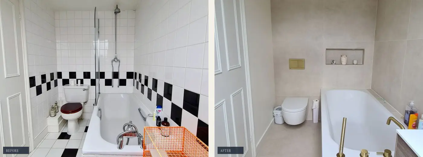 Bathroom — before & after in SW6