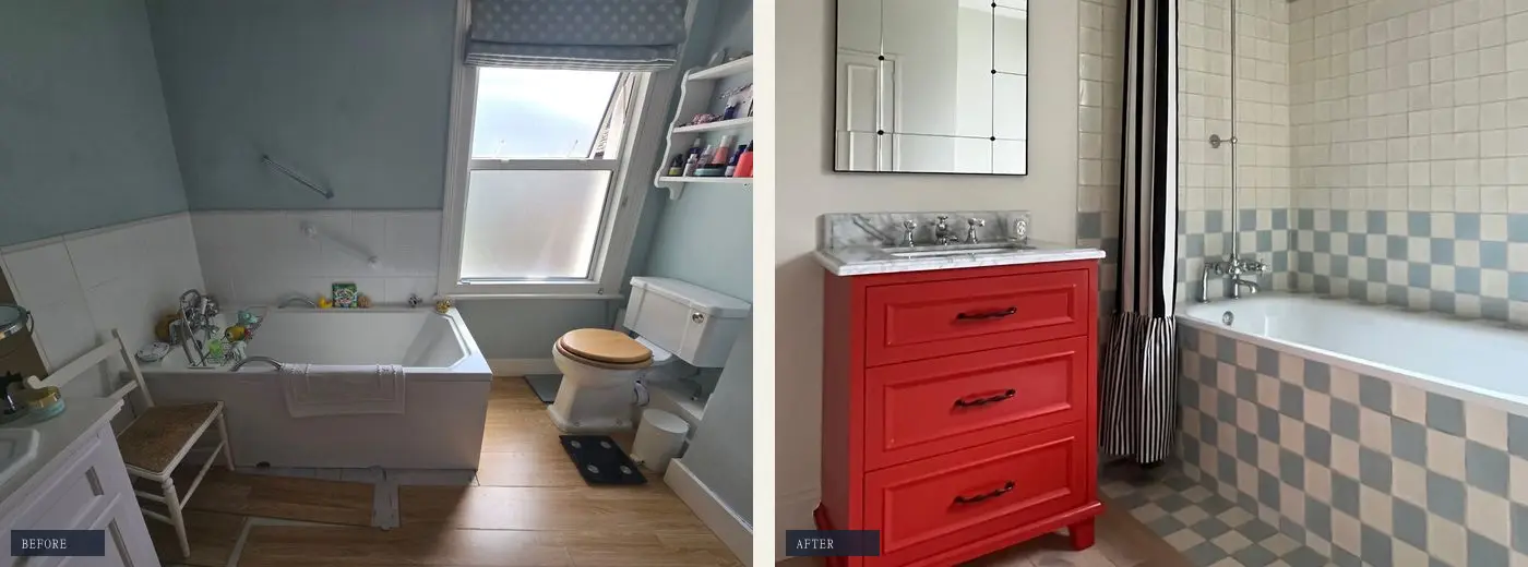 Bathroom — before & after in W1