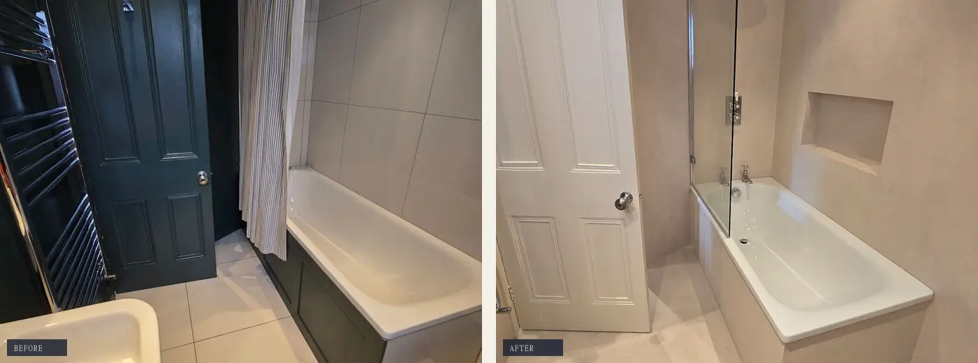 Bathroom — before & after in SW6