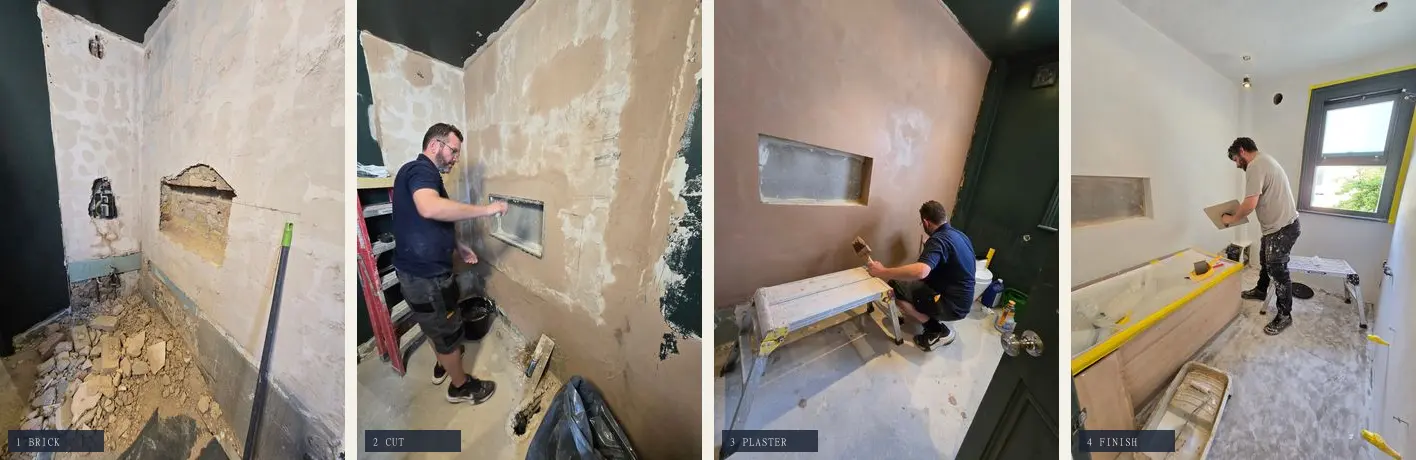 Building a shower niche — brick to finish in SW6